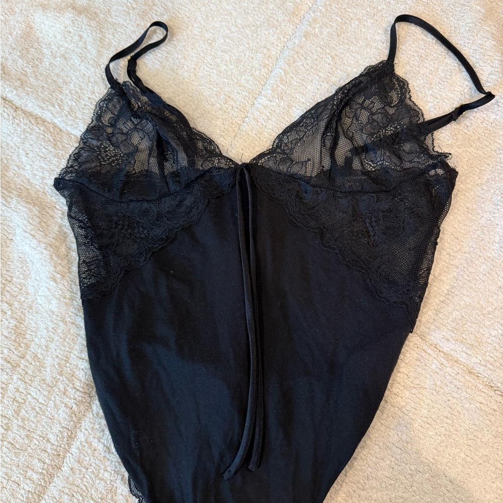 Victoria's Secret Black Lace Bodysuit